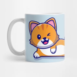 Cute Cat Yoga Pose Cartoon Mug